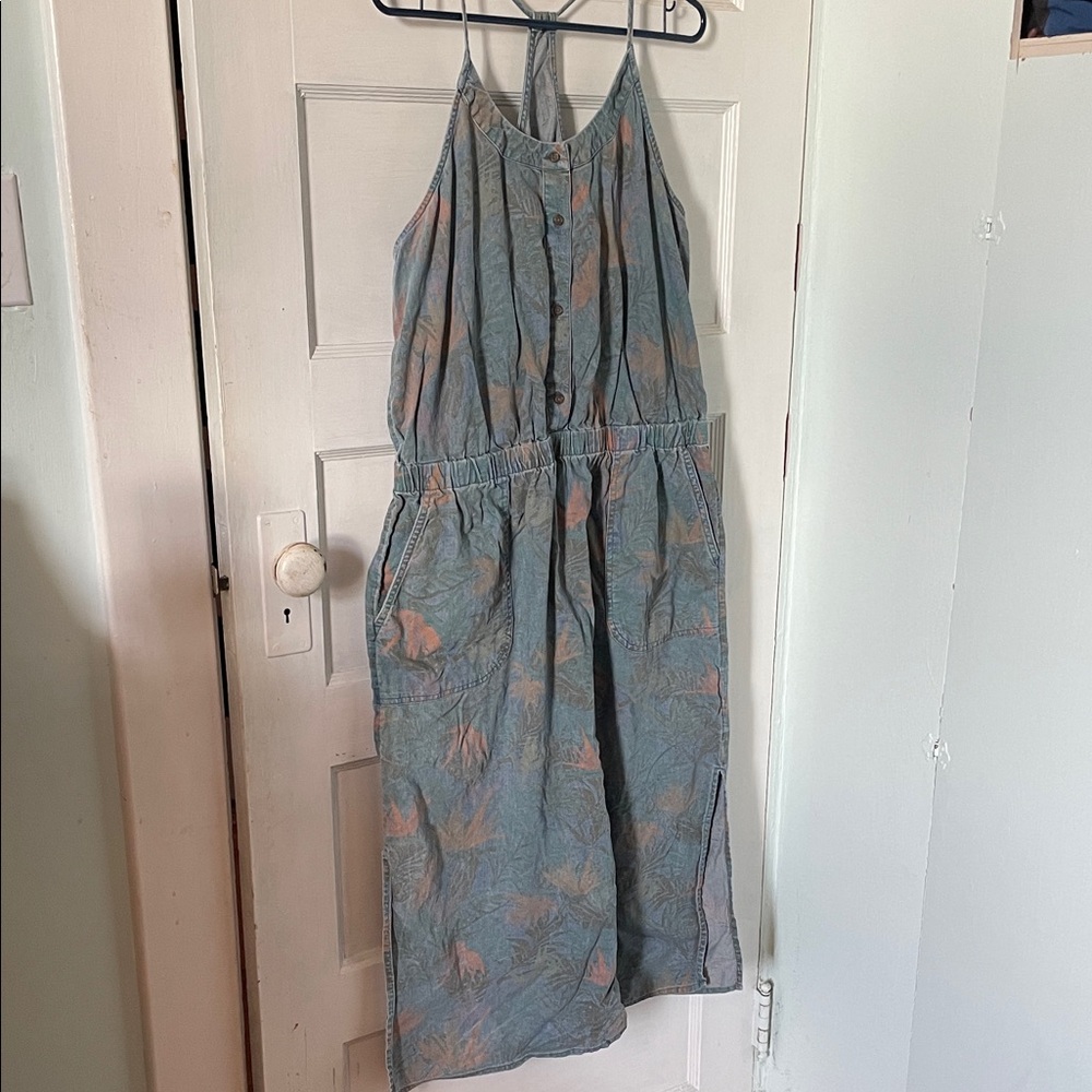 Prana Blue and Pink Maxi Dress